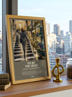 To Be the Best bookish print framed by window – literary home decor