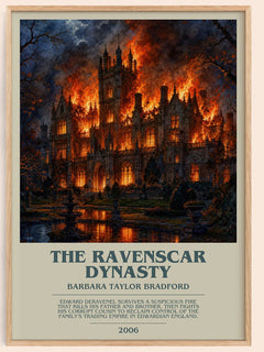 The Ravenscar Dynasty bookish book poster by Barbara Taylor Bradford – framed literary art print