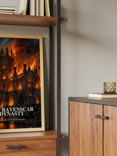 The Ravenscar Dynasty book watercolour illustration paper finish options – matte satin gloss