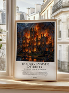 The Ravenscar Dynasty bookish poster colour and style options – Barbara Taylor Bradford book art