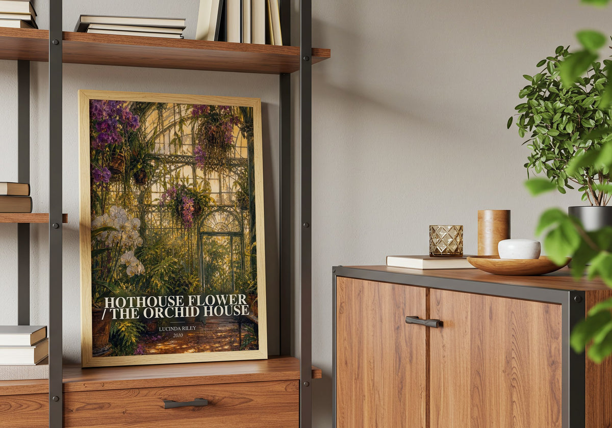 Hothouse Flower / The Orchid House book watercolour illustration paper finish options – matte satin gloss