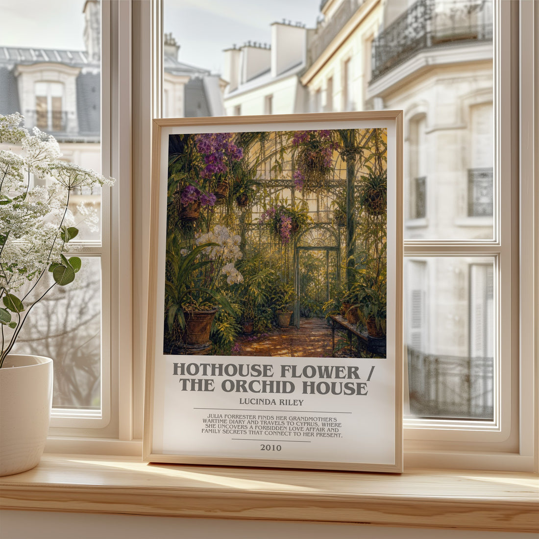Hothouse Flower / The Orchid House bookish poster colour and style options – Lucinda Riley book art