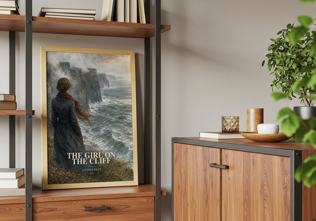 The Girl on the Cliff book watercolour illustration paper finish options – matte satin gloss