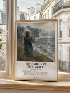The Girl on the Cliff bookish poster colour and style options – Lucinda Riley book art