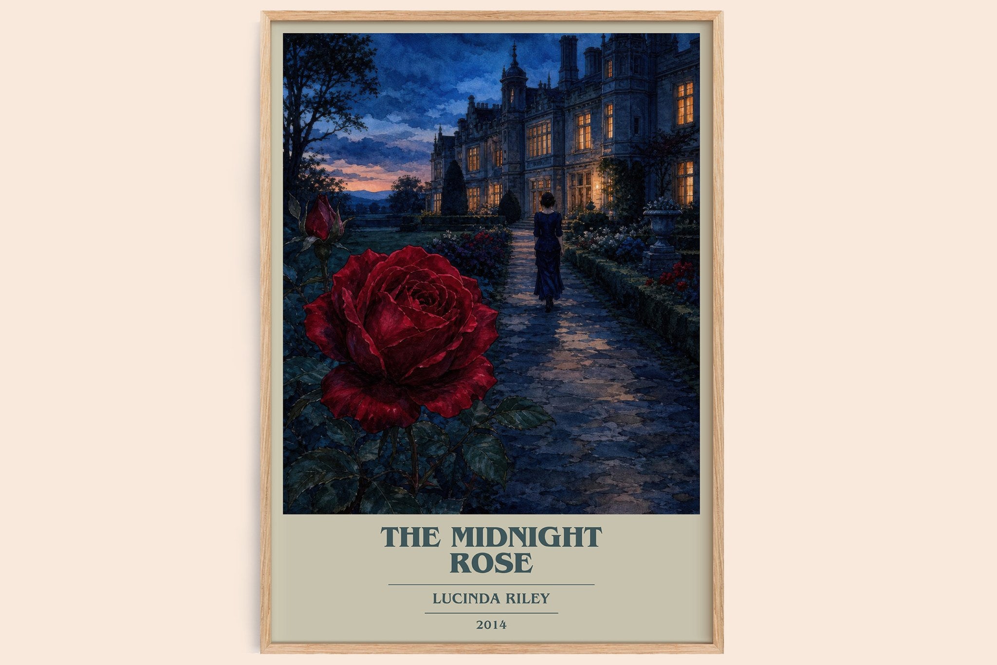 The Midnight Rose Book Cover Poster by Lucinda Riley
