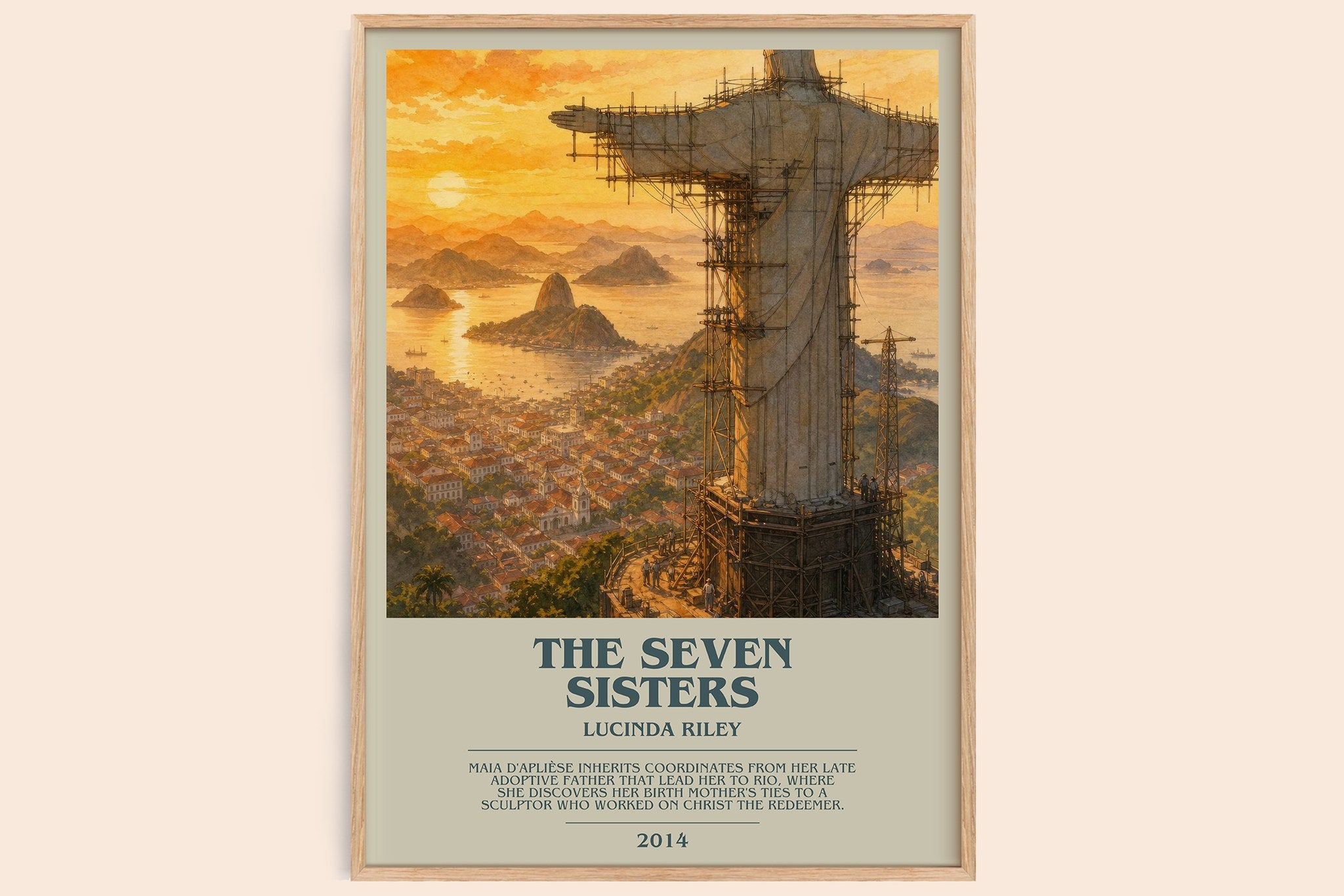 The Seven Sisters Bookish Wall Art by Lucinda Riley