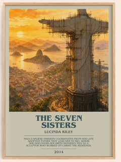 The Seven Sisters bookish book poster by Lucinda Riley – framed literary art print