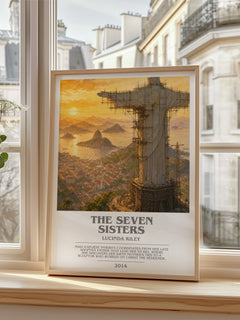 The Seven Sisters bookish poster colour and style options – Lucinda Riley book art