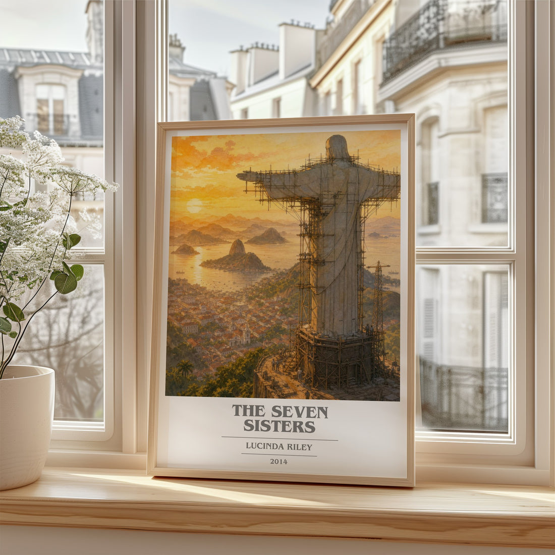 The Seven Sisters book cover poster colour and style options – Lucinda Riley book art