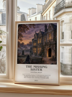 The Missing Sister bookish poster colour and style options – Lucinda Riley book art