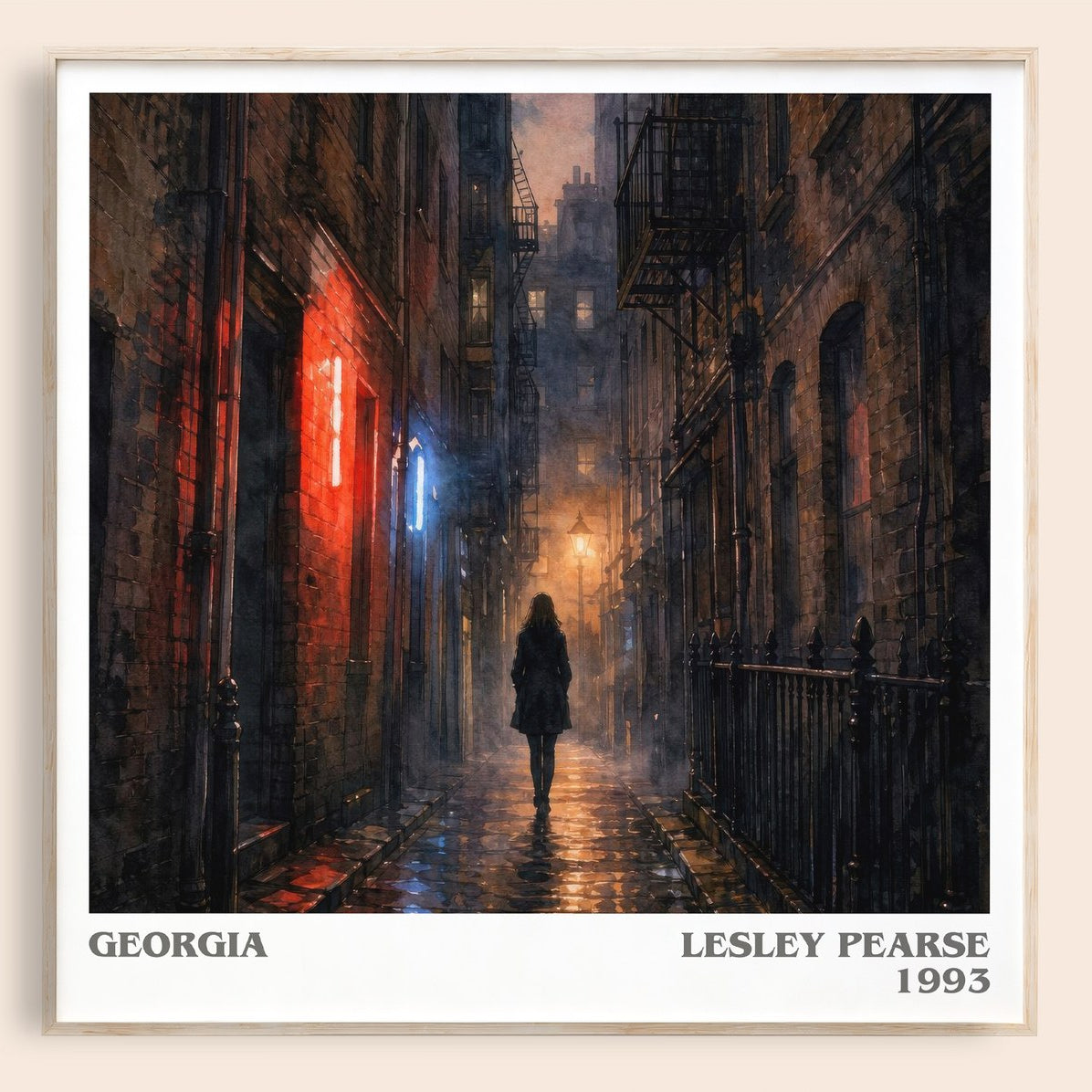 Georgia literary book poster by Lesley Pearse – framed literary art print