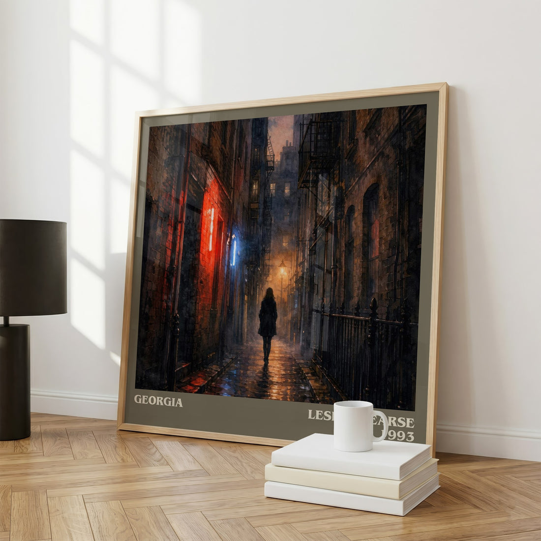 Georgia literary print framed by window – literary home decor