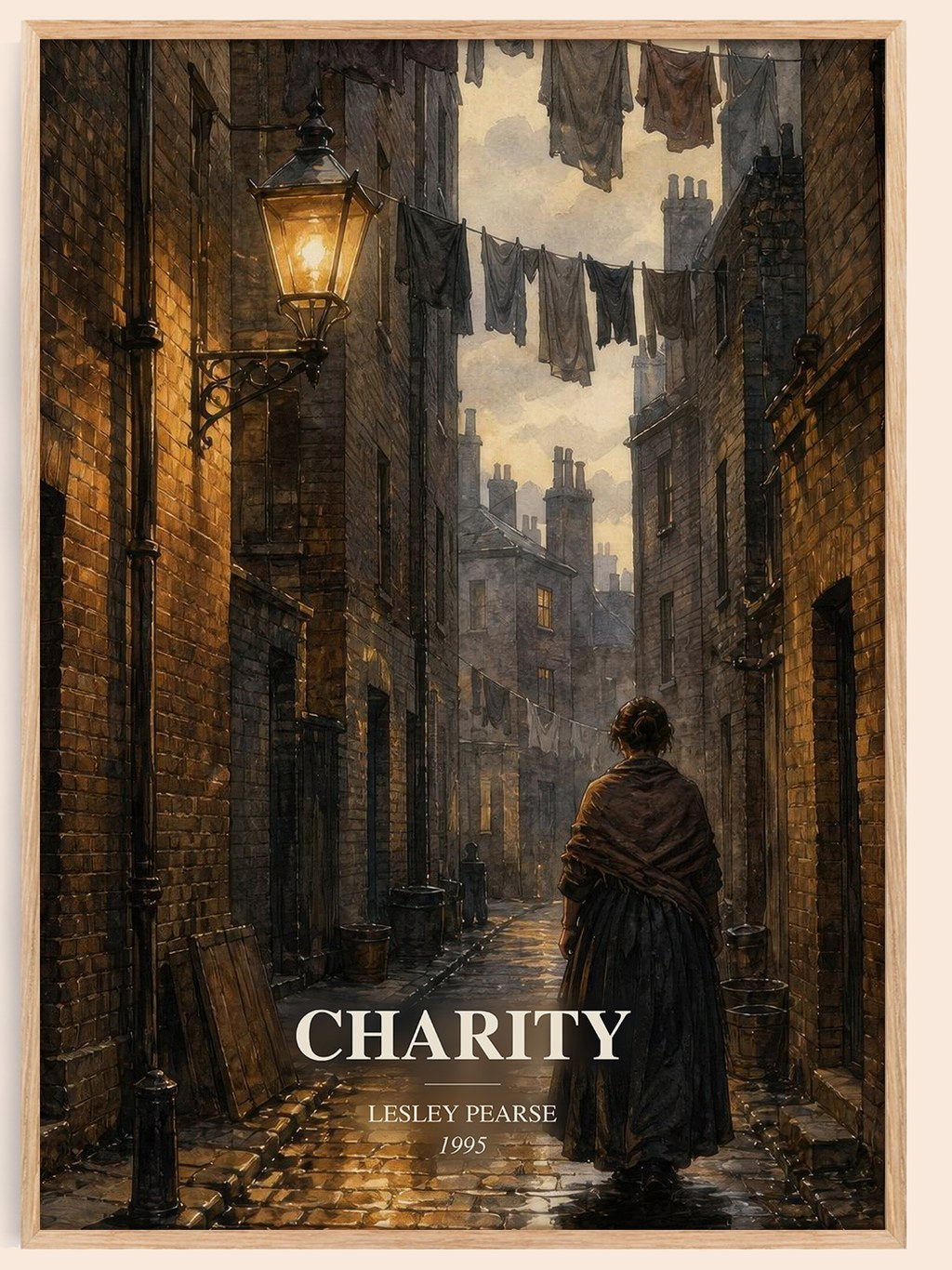 Charity watercolour book poster by Lesley Pearse – framed literary art print
