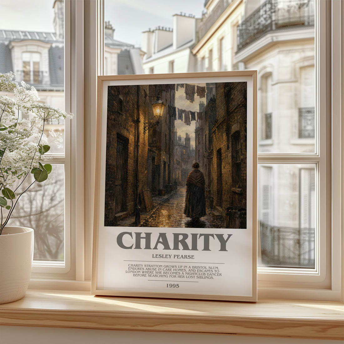 Charity bookish poster colour and style options – Lesley Pearse book art