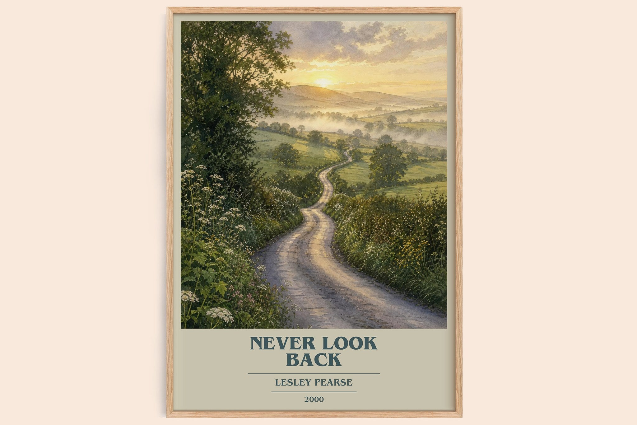Never Look Back Book Cover Poster by Lesley Pearse