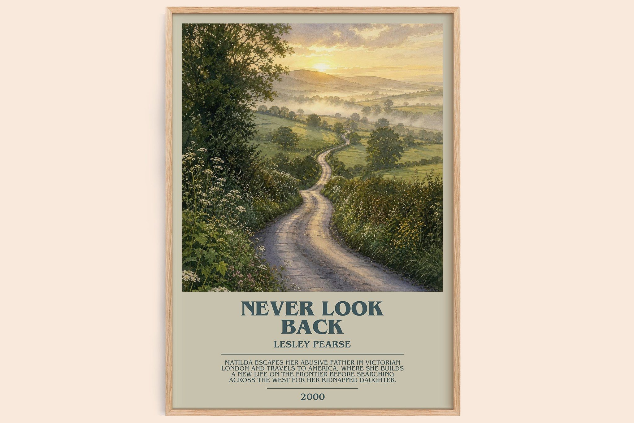 Never Look Back Bookish Wall Art by Lesley Pearse
