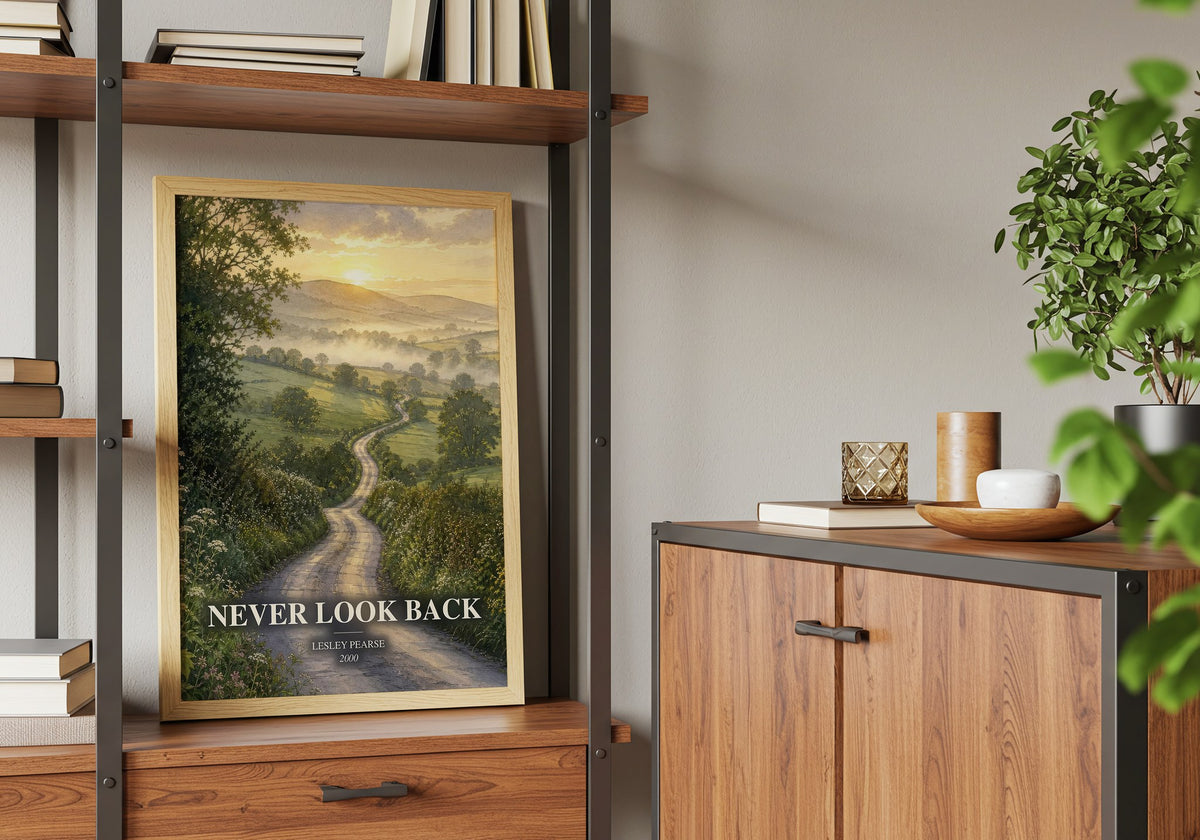 Never Look Back book watercolour illustration paper finish options – matte satin gloss