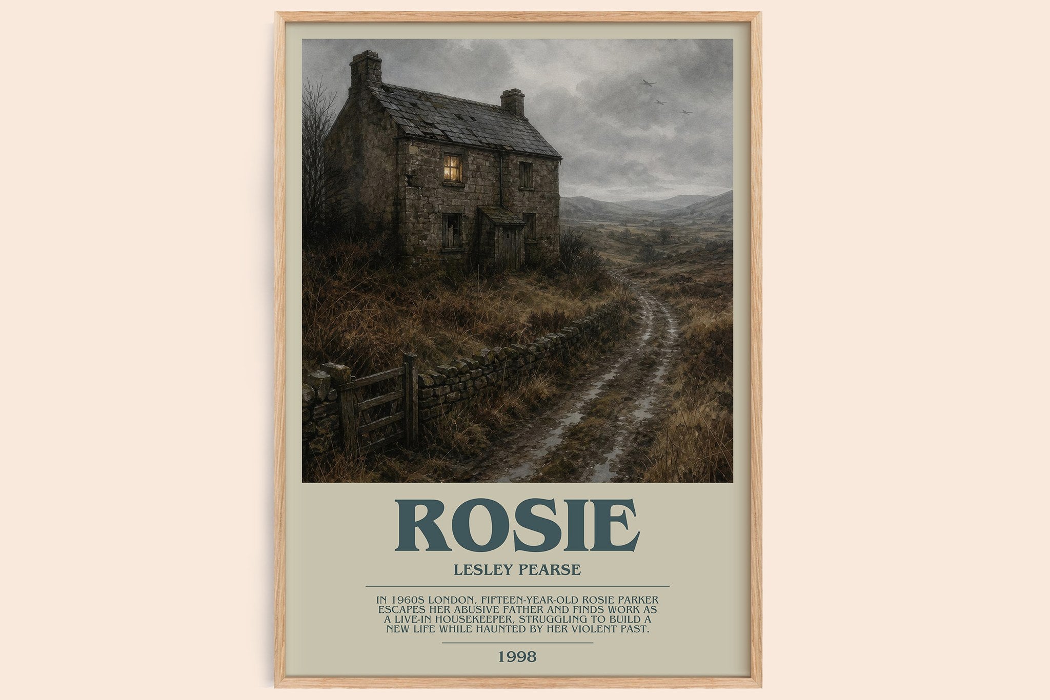 Rosie Bookish Wall Art by Lesley Pearse