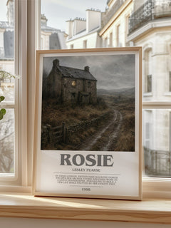 Rosie bookish poster colour and style options – Lesley Pearse book art