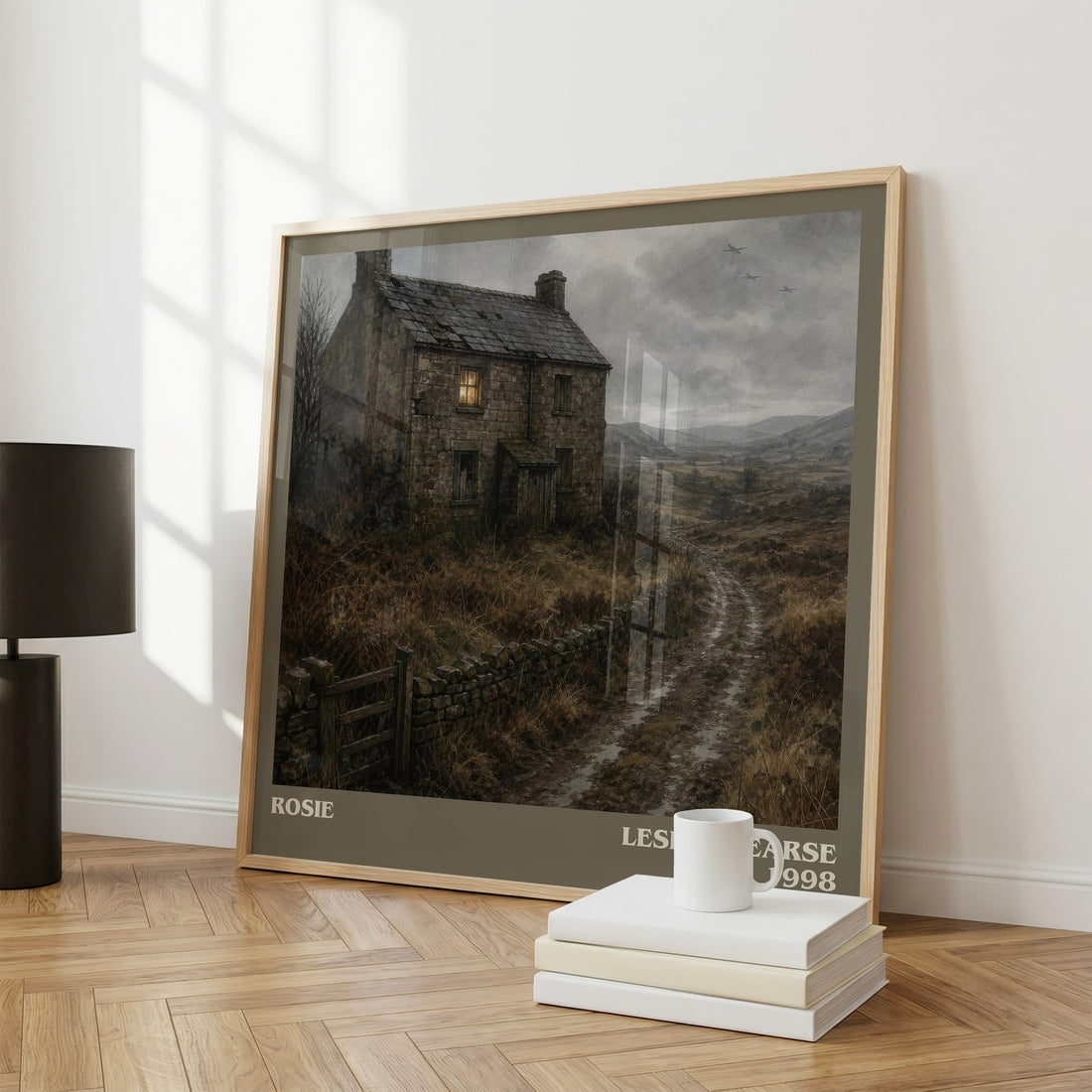 Rosie literary print framed by window – literary home decor