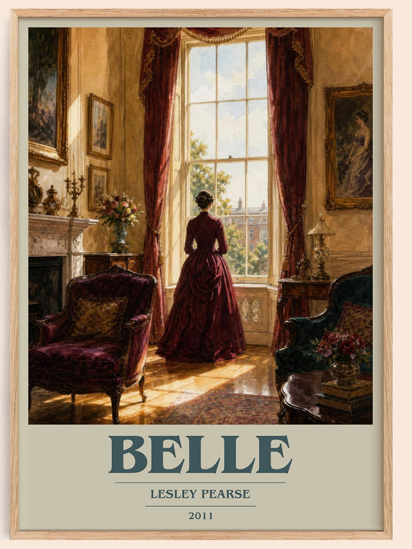 Belle book cover book poster by Lesley Pearse – framed literary art print