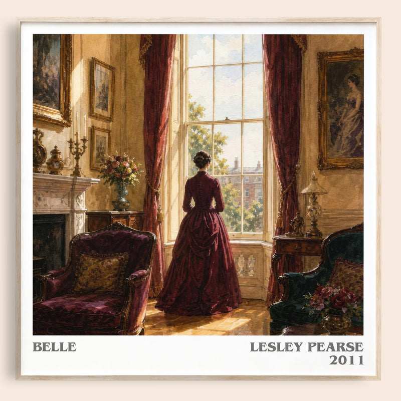 Belle literary book poster by Lesley Pearse – framed literary art print