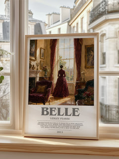 Belle bookish poster colour and style options – Lesley Pearse book art