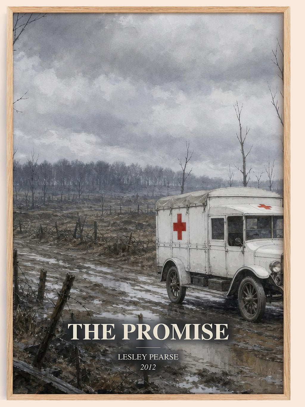 The Promise watercolour book poster by Lesley Pearse – framed literary art print