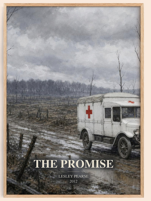 The Promise watercolour book poster by Lesley Pearse – framed literary art print
