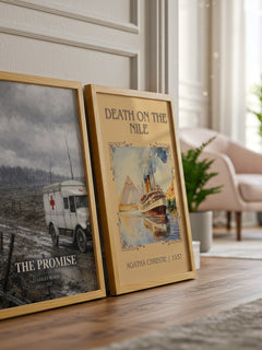 The Promise watercolour print framed by window – literary home decor