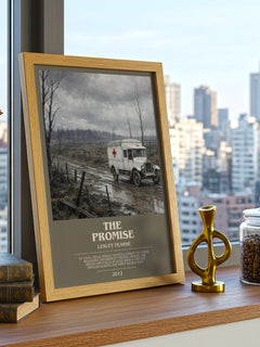 The Promise bookish print framed by window – literary home decor