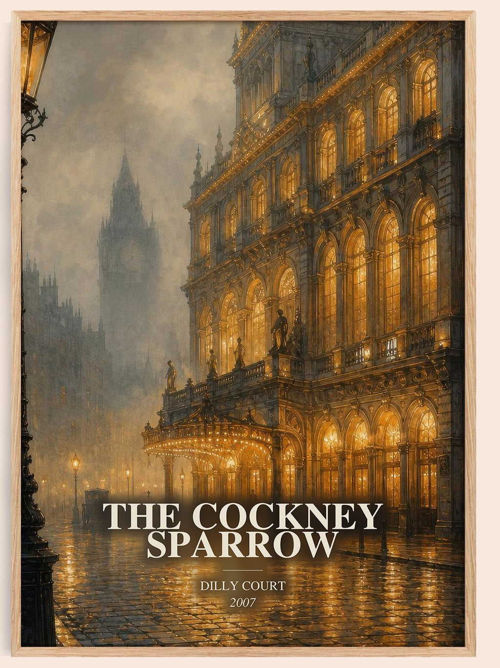 The Cockney Sparrow watercolour book poster by Dilly Court – framed literary art print
