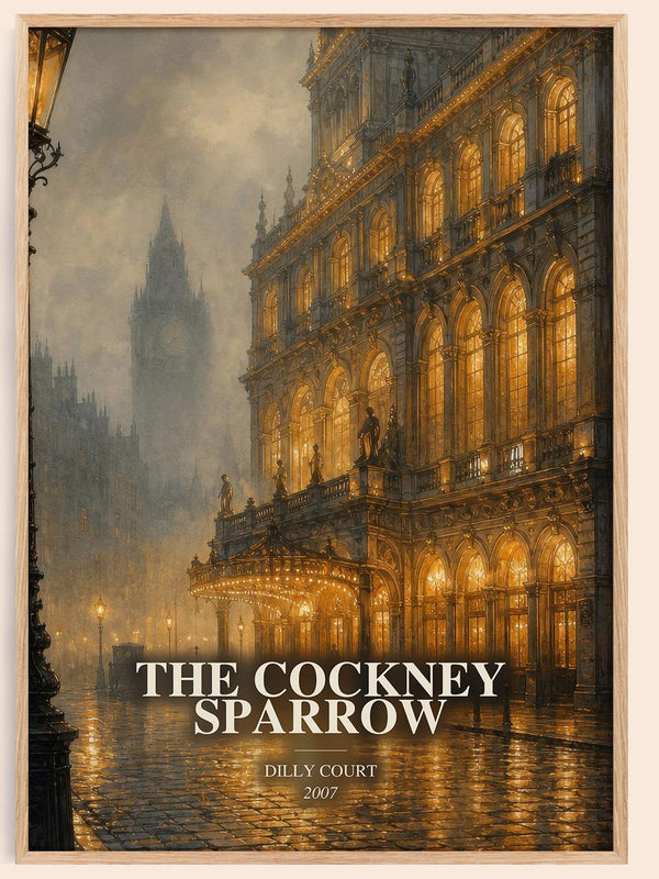 The Cockney Sparrow watercolour book poster by Dilly Court – framed literary art print