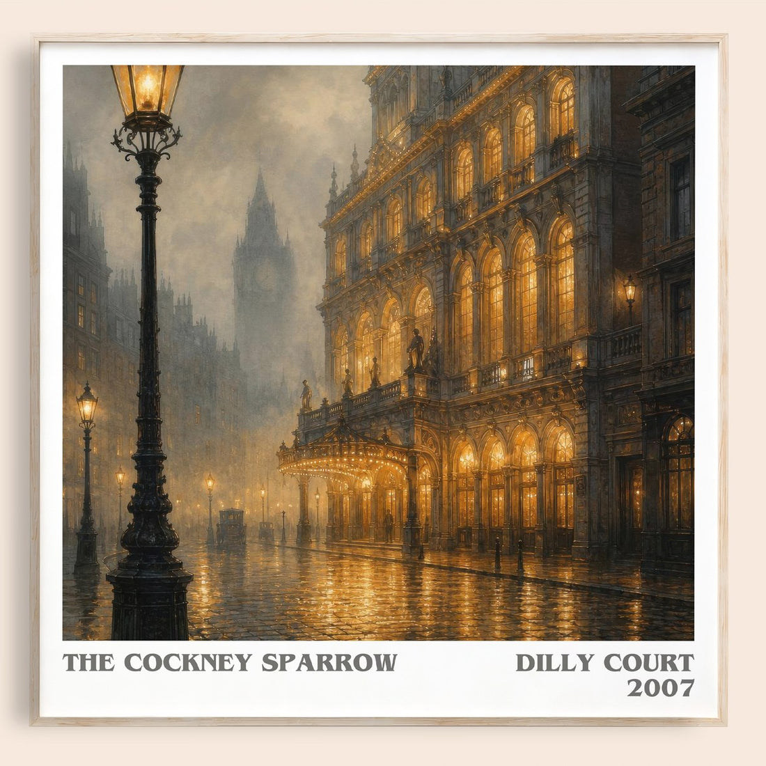 The Cockney Sparrow literary book poster by Dilly Court – framed literary art print