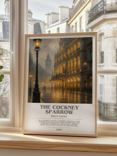 The Cockney Sparrow bookish poster colour and style options – Dilly Court book art