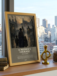 A Mother's Courage bookish print framed by window – literary home decor