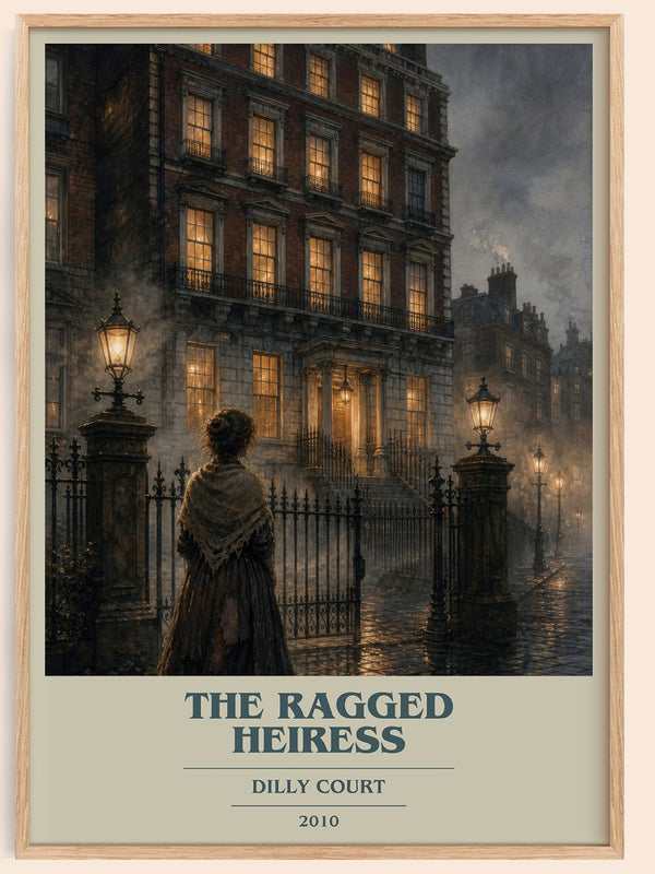 The Ragged Heiress book cover book poster by Dilly Court – framed literary art print