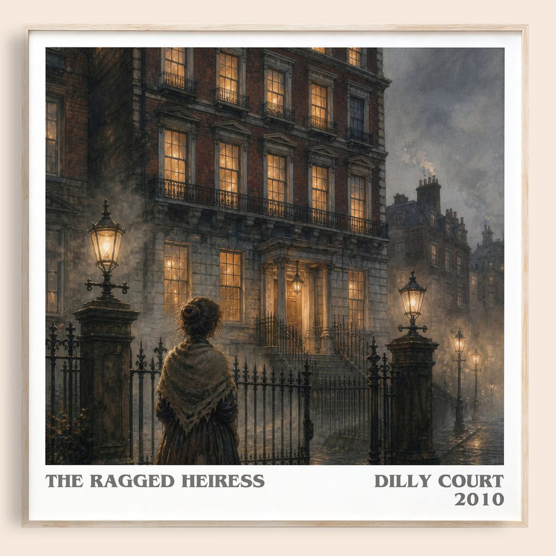 The Ragged Heiress literary book poster by Dilly Court – framed literary art print