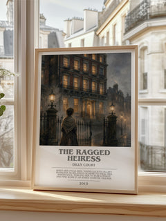 The Ragged Heiress bookish poster colour and style options – Dilly Court book art