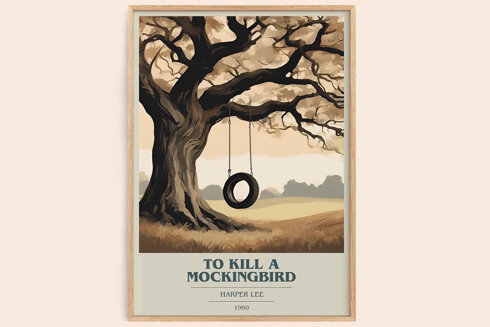To Kill A Mockingbird book cover book poster by Harper Lee – framed literary art print