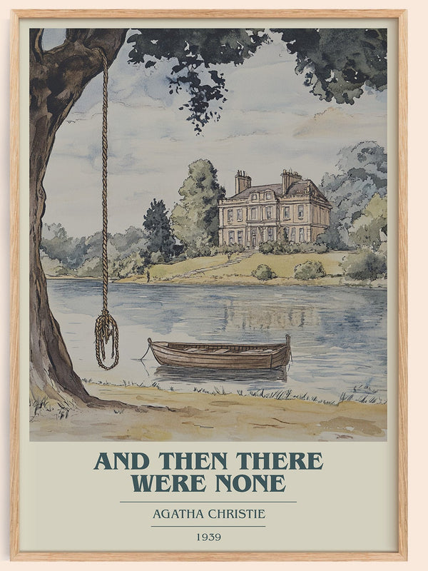 And Then There Were None book cover book poster by Agatha Christie – framed literary art print