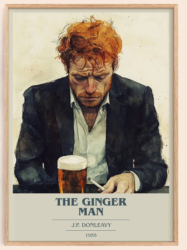 The Ginger Man Book Cover Poster by J.P. Donleavy