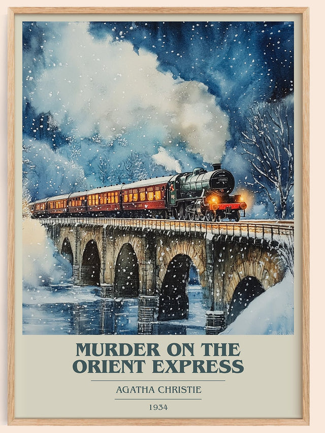 Murder On The Orient Express Book Cover Poster by Agatha Christie