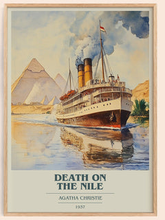Death on the Nile Book Cover Poster by Agatha Christie