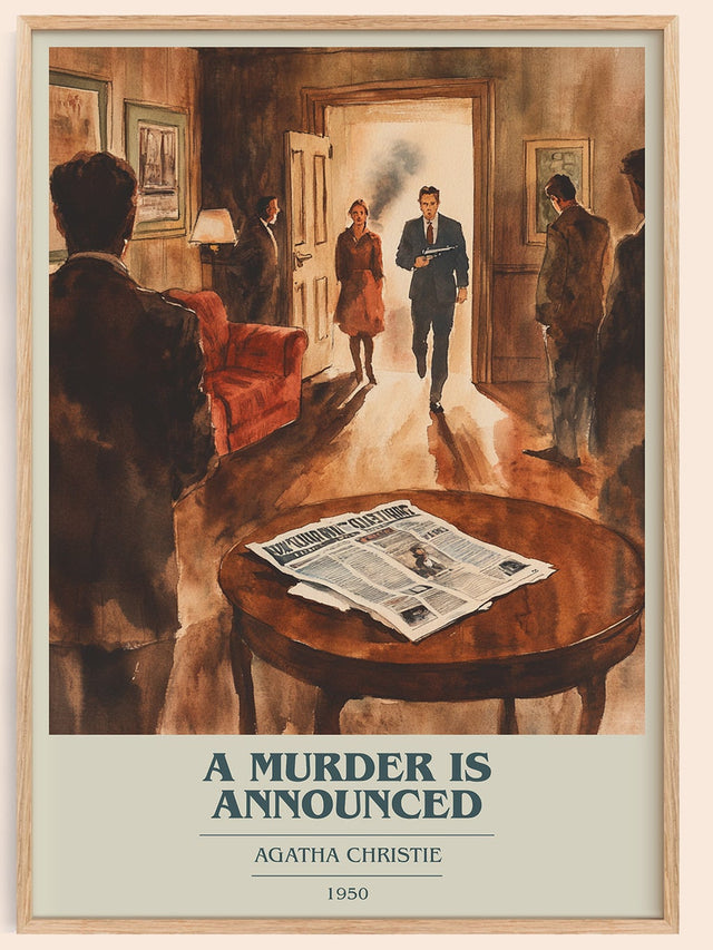 A Murder is Announced Book Cover Poster by Agatha Christie