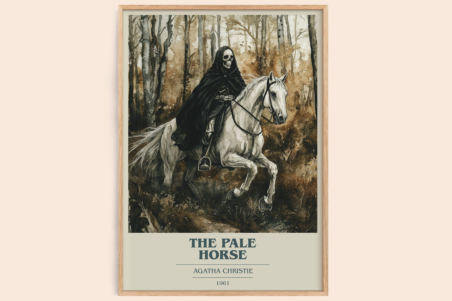 The Pale Horse book cover book poster by Agatha Christie – framed literary art print