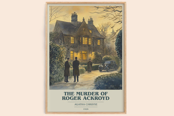 The Murder of Roger Ackroyd book cover book poster by Agatha Christie – framed literary art print