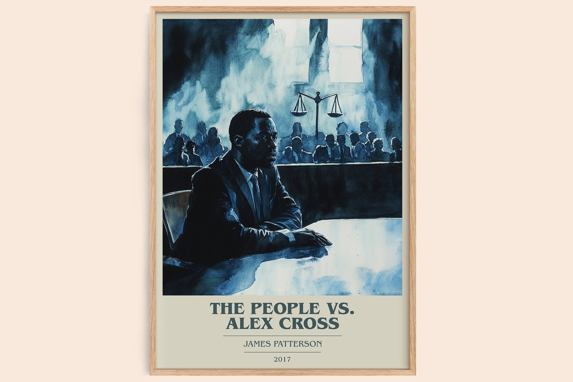 The People Vs. Alex Cross book cover book poster by James Patterson – framed literary art print