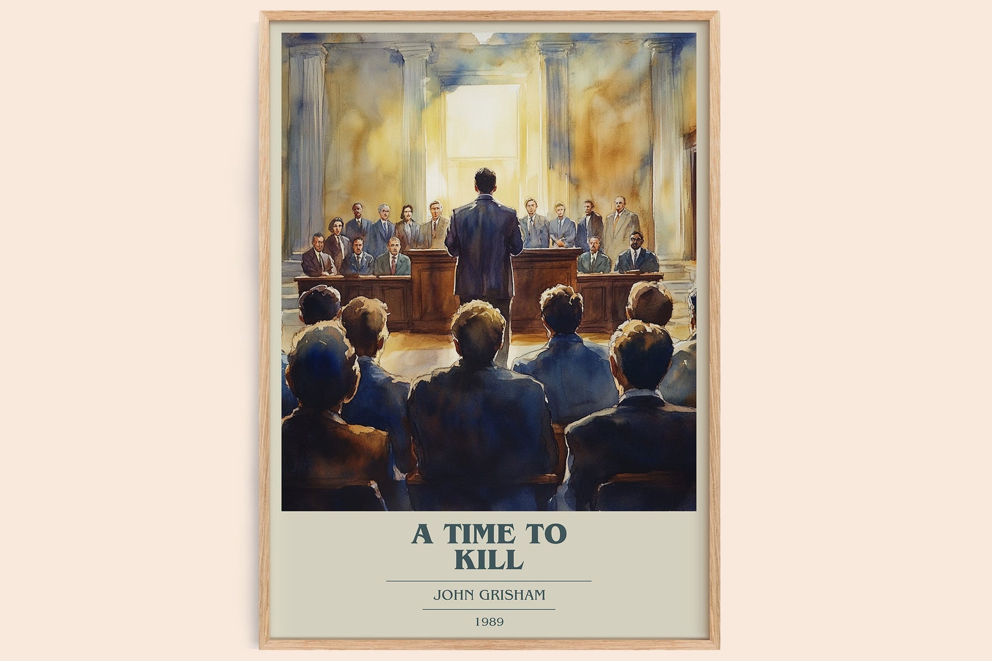 A Time to Kill book cover book poster by John Grisham – framed literary art print