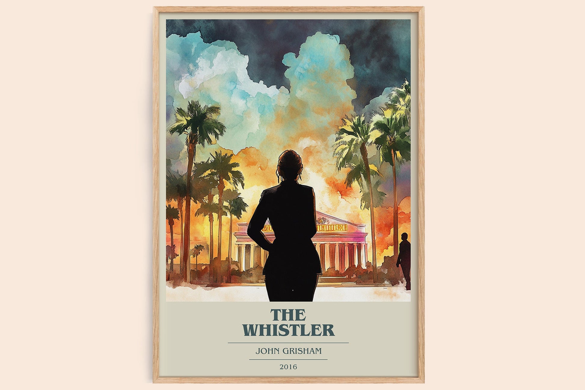 The Whistler book cover book poster by John Grisham – framed literary art print